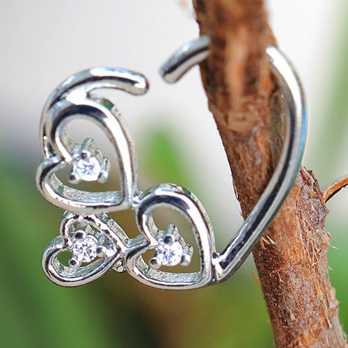 316L Stainless Steel Love in the Air Heart Cartilage Earring-1